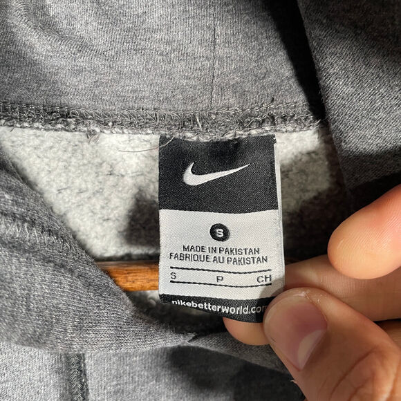 Nike Sportswear Hoodie Mens Small Gray Pullover Hooded Sweatshirt 341572 - Picture 3 of 8